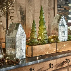 LOBERON Objets Décoratifs|Décoration*Lot de 2 maisons décoratives Langridge