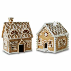 LOBERON Objets Décoratifs De Noël*Lot de 2 maisons décoratives Tarreau