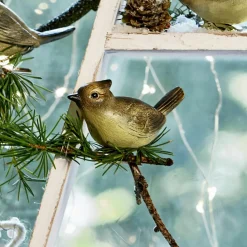 LOBERON Décorations De Table De Noël|Figurines De Noël*Lot de 4 oiseaux décoratifs Pompaire