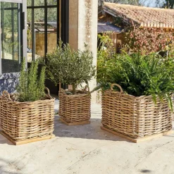LOBERON Outils De Jardin*Lot de 3 paniers Chalet