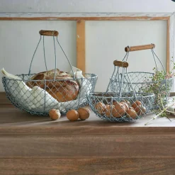 LOBERON Outils De Jardin*Lot de 3 paniers en grillage Baker