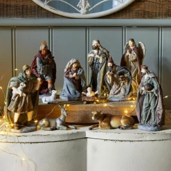 LOBERON Crèches De Noël|Figurines De Noël*Lot de 11 personnages de crèche Luniva