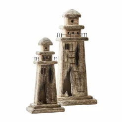 LOBERON Objets Décoratifs|Décoration*Lot de 2 phares décoratifs Bourgneuf
