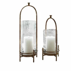 LOBERON Photophores|Porte-Bougies*Lot de 2 photophores Aquivar