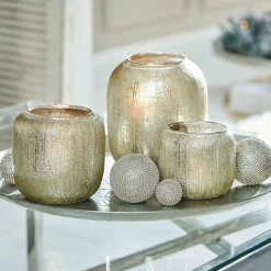 LOBERON Photophores|Porte-Bougies*Lot de 3 photophores Clioneth