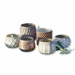 LOBERON Photophores|Porte-Bougies*Lot de 6 photophores Fajolle