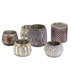 LOBERON Photophores|Porte-Bougies*Lot de 6 photophores Fajolle