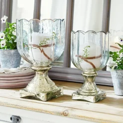 LOBERON Photophores|Porte-Bougies*Lot de 2 photophores Jovique