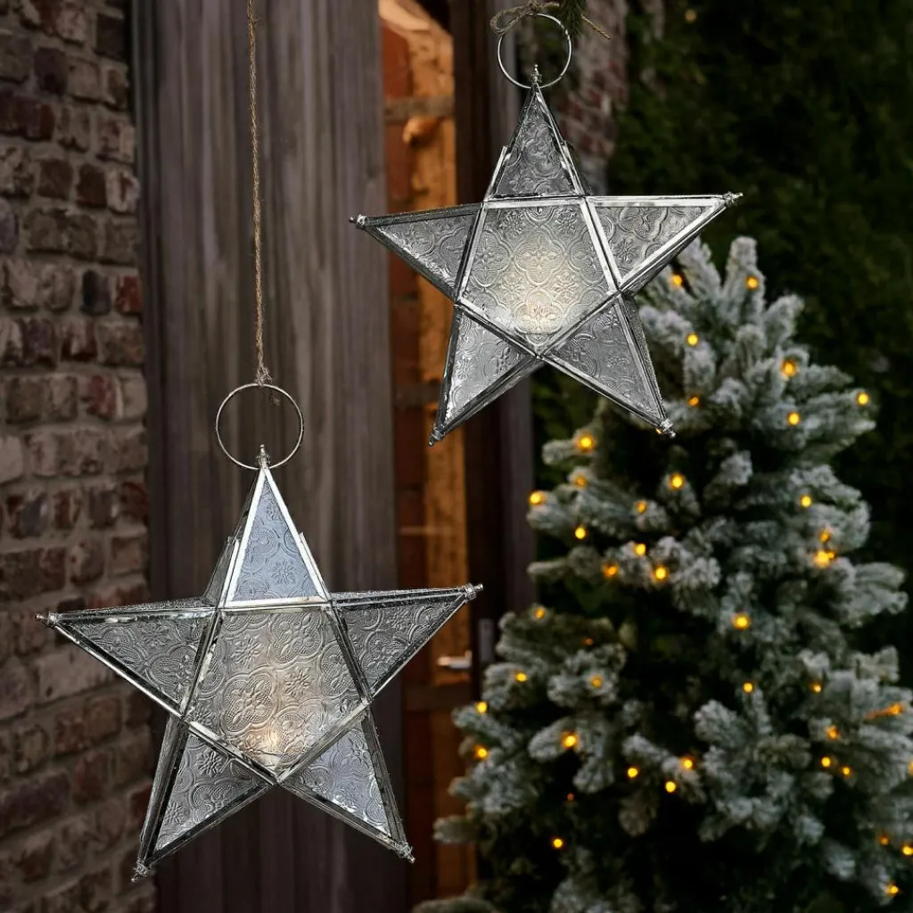 LOBERON Objets Décoratifs De Noël*Lot de 2 photophores Kian