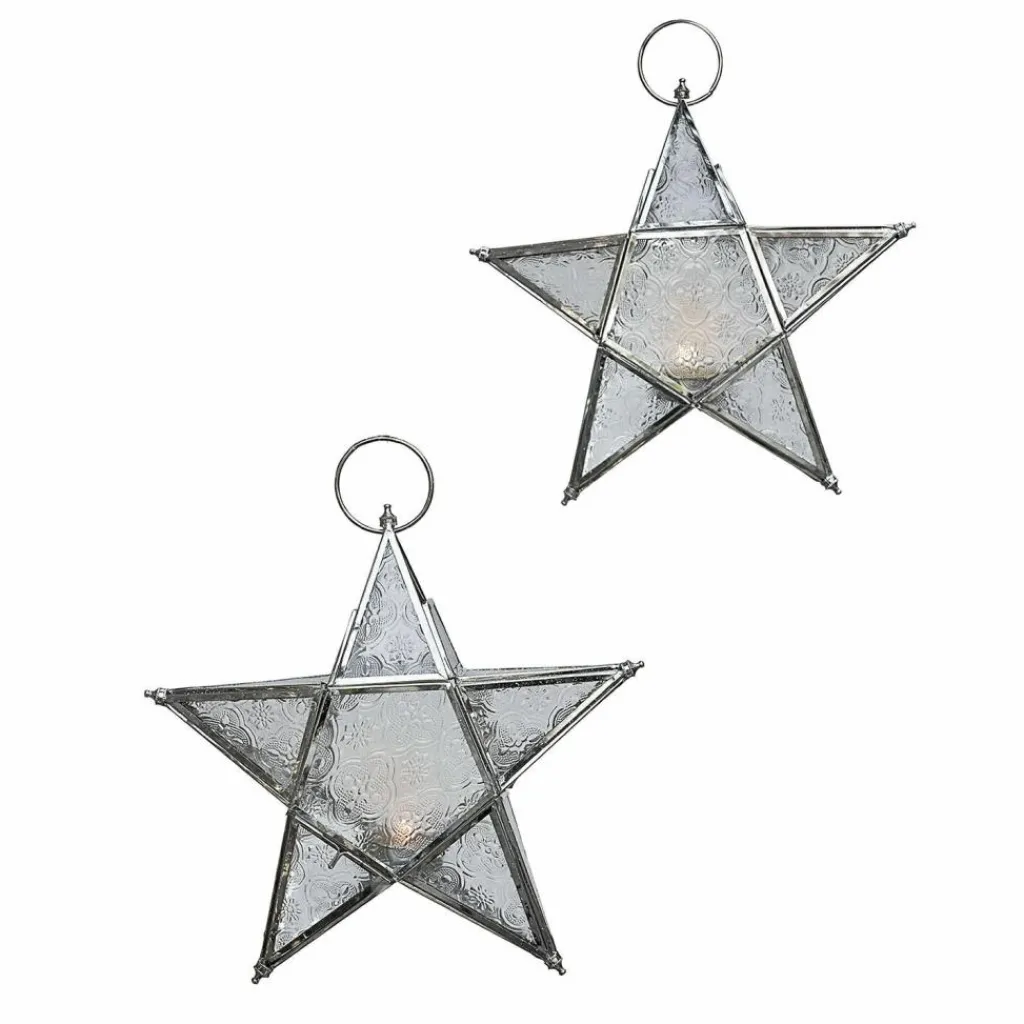 LOBERON Objets Décoratifs De Noël*Lot de 2 photophores Kian