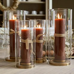 LOBERON Photophores|Porte-Bougies*Lot de 4 photophores Kriven
