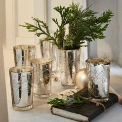 LOBERON Objets Décoratifs De Noël*Lot de 6 photophores Latona