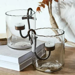 LOBERON Photophores|Porte-Bougies*Lot de 2 photophores Lynn