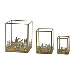 LOBERON Photophores, Chandeliers Et Lanternes*Lot de 3 photophores Solenda