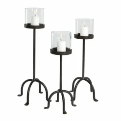 LOBERON Bougeoirs|Porte-Bougies*Lot de 3 photophores Tanbira