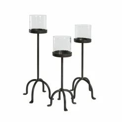 LOBERON Bougeoirs|Porte-Bougies*Lot de 3 photophores Tanbira