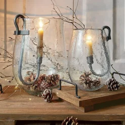 LOBERON Photophores|Porte-Bougies*Lot de 2 photophores Vermand