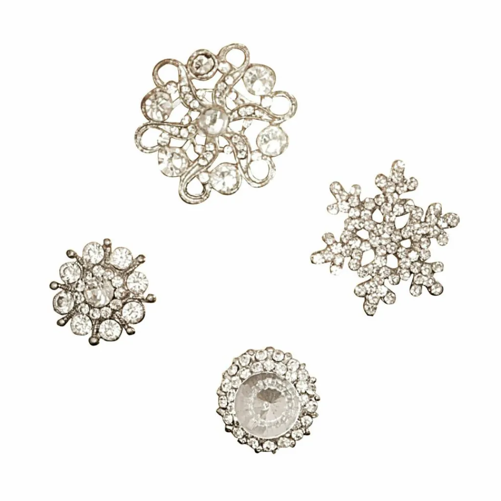LOBERON Bougies|Porte-Bougies*Lot de 4 pin's décoratifs Brillliant Pins