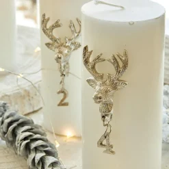 LOBERON Bougies|Couronnes De L'Avent*Lot de 4 pin’s décoratifs Charre