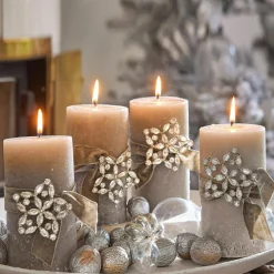 LOBERON Bougies|Couronnes De L'Avent*Lot de 4 pin’s décoratifs Custer