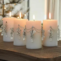 LOBERON Bougies|Couronnes De L'Avent*Lot de 4 pin’s décoratifs Gisolée