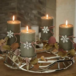 LOBERON Bougies|Couronnes De L'Avent*Lot de 4 pin’s décoratifs Volexi