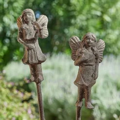 LOBERON Décorations De Jardin*Lot de 2 piques de jardin Papille