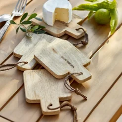 LOBERON Ustensiles De Cuisine|Accessoires De Cuisine*Lot de 4 planches à découper Boise