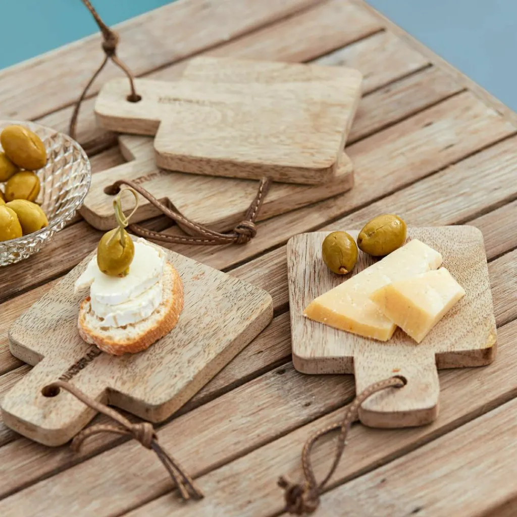 LOBERON Ustensiles De Cuisine|Accessoires De Cuisine*Lot de 4 planches à découper Boise