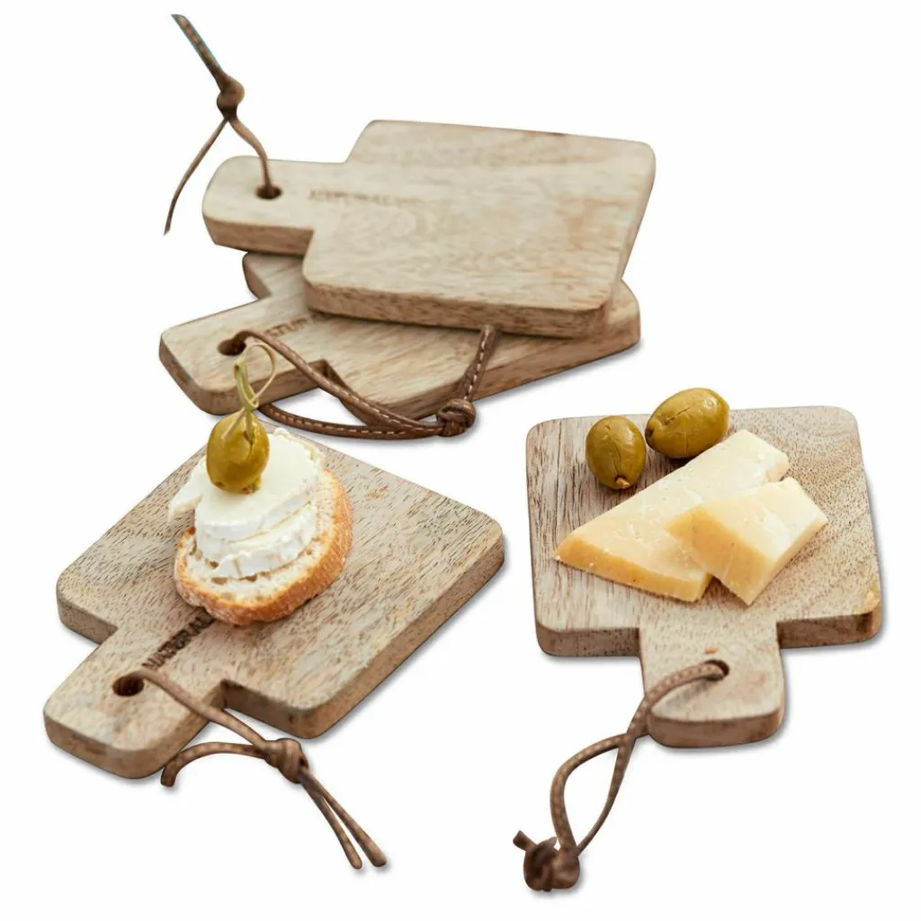 LOBERON Ustensiles De Cuisine|Accessoires De Cuisine*Lot de 4 planches à découper Boise