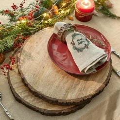 LOBERON Ustensiles De Cuisine|Accessoires De Table*Lot de 2 planches en bois Danice