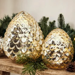 LOBERON Accessoires Lumineux|Décorations Lumineuses*Lot de 2 pommes de pin à LED Ibaque