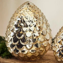 LOBERON Accessoires Lumineux|Décorations Lumineuses*Lot de 2 pommes de pin à LED Ibaque