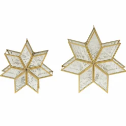 LOBERON Décorations De Table De Noël|Photophores, Chandeliers Et Lanternes*Lot de 2 porte-bougies Zaydan