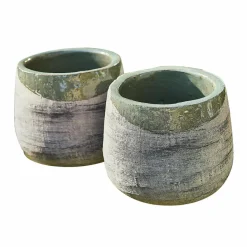 LOBERON Cache-Pots Et Amphores*Lot de 2 pots de fleurs Malivon