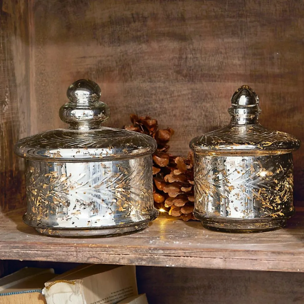 LOBERON Pots|Coupes Et Pots*Lot de 2 pots en verre Elexa