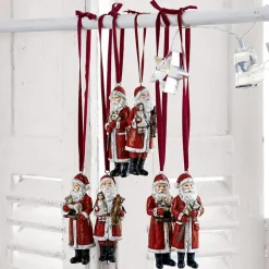 LOBERON Décorations Pour Le Sapin*Lot de 6 Pères Noël Corvin
