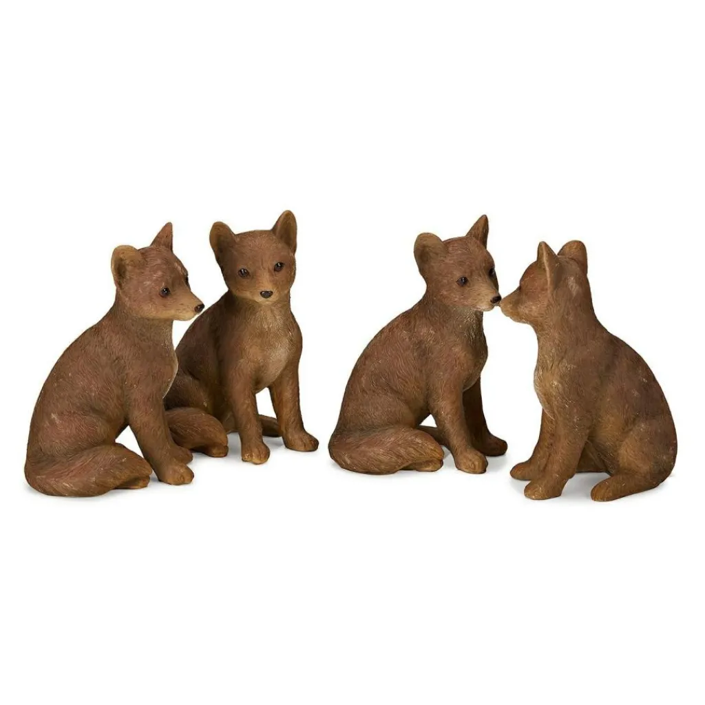 LOBERON Décorations De Table De Noël|Figurines De Noël*Lot de 4 renards décoratifs Survie