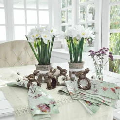 LOBERON Ustensiles De Cuisine|Accessoires De Table*Lot de 4 ronds de serviettes Bresanto