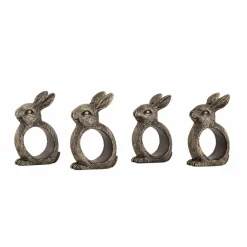 LOBERON Ustensiles De Cuisine|Accessoires De Table*Lot de 4 ronds de serviettes Bresanto