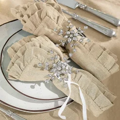 LOBERON Décorations De Table De Noël*Lot de 2 ronds de serviette Sophie