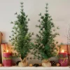 LOBERON Objets Décoratifs De Noël*Lot de 2 sapins décoratifs Bohicon