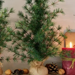 LOBERON Objets Décoratifs De Noël*Lot de 2 sapins décoratifs Bohicon