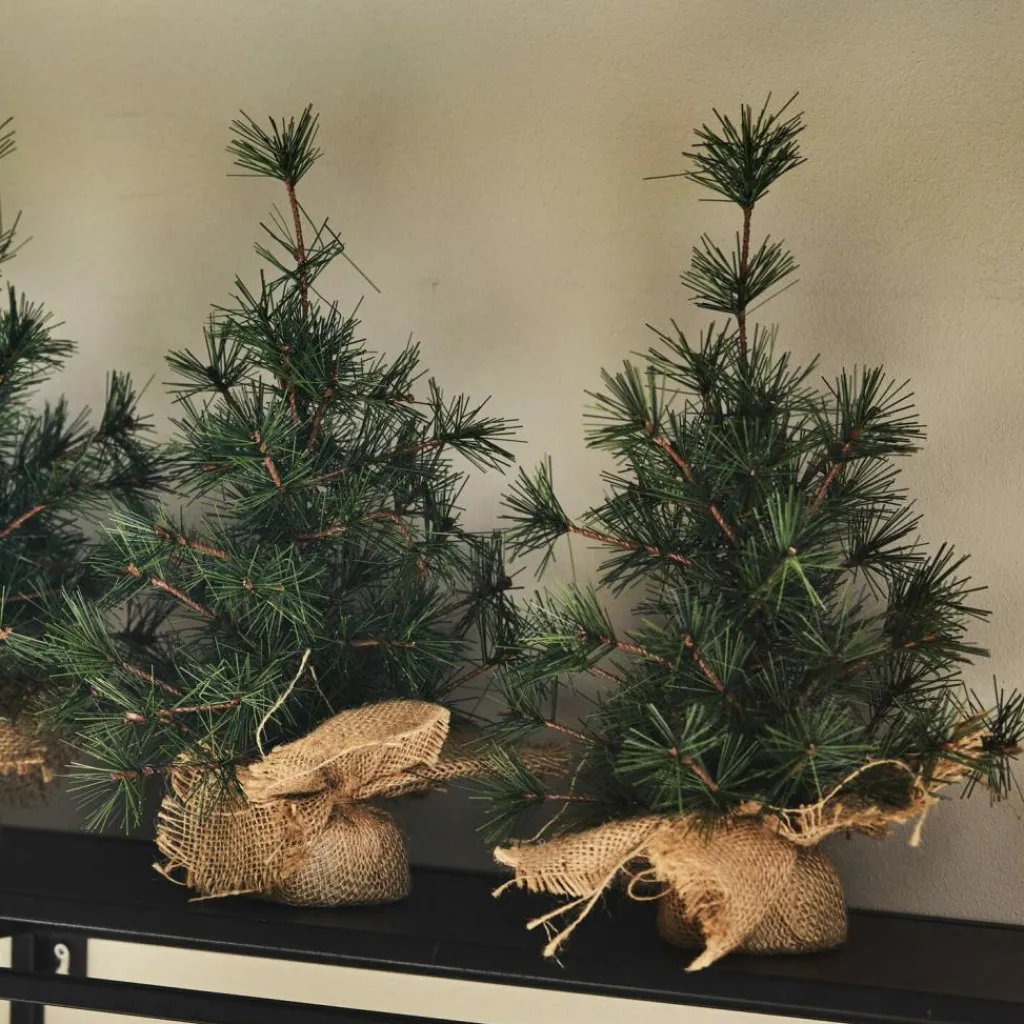 LOBERON Objets Décoratifs De Noël*Lot de 4 sapins décoratifs Millies
