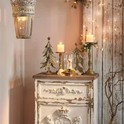 LOBERON Objets Décoratifs De Noël*Lot de 2 sapins décoratifs Cour