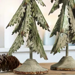 LOBERON Objets Décoratifs De Noël*Lot de 2 sapins décoratifs Cour