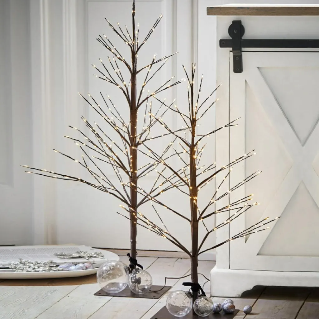 LOBERON Décorations Lumineuses*Lot de 2 sapins décoratifs Hellerud