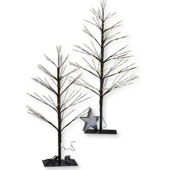 LOBERON Décorations Lumineuses*Lot de 2 sapins décoratifs Hellerud