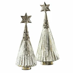 LOBERON Objets Décoratifs De Noël*Lot de 2 sapins de Noël décoratifs Lillemor