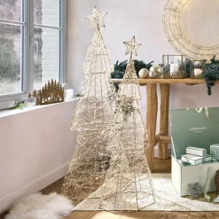LOBERON Accessoires Lumineux|Décorations Lumineuses*Lot de 2 sapins LED Chantorin